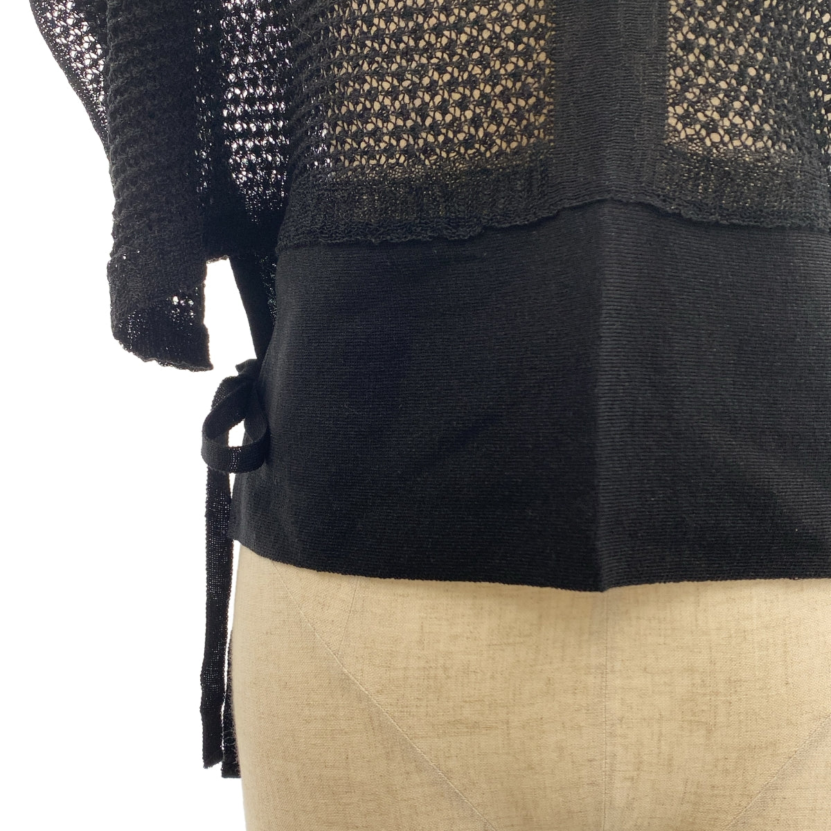 TAN / タン | MESH LINEN CD メッシュ プルオーバー カーディガン | F | レディース