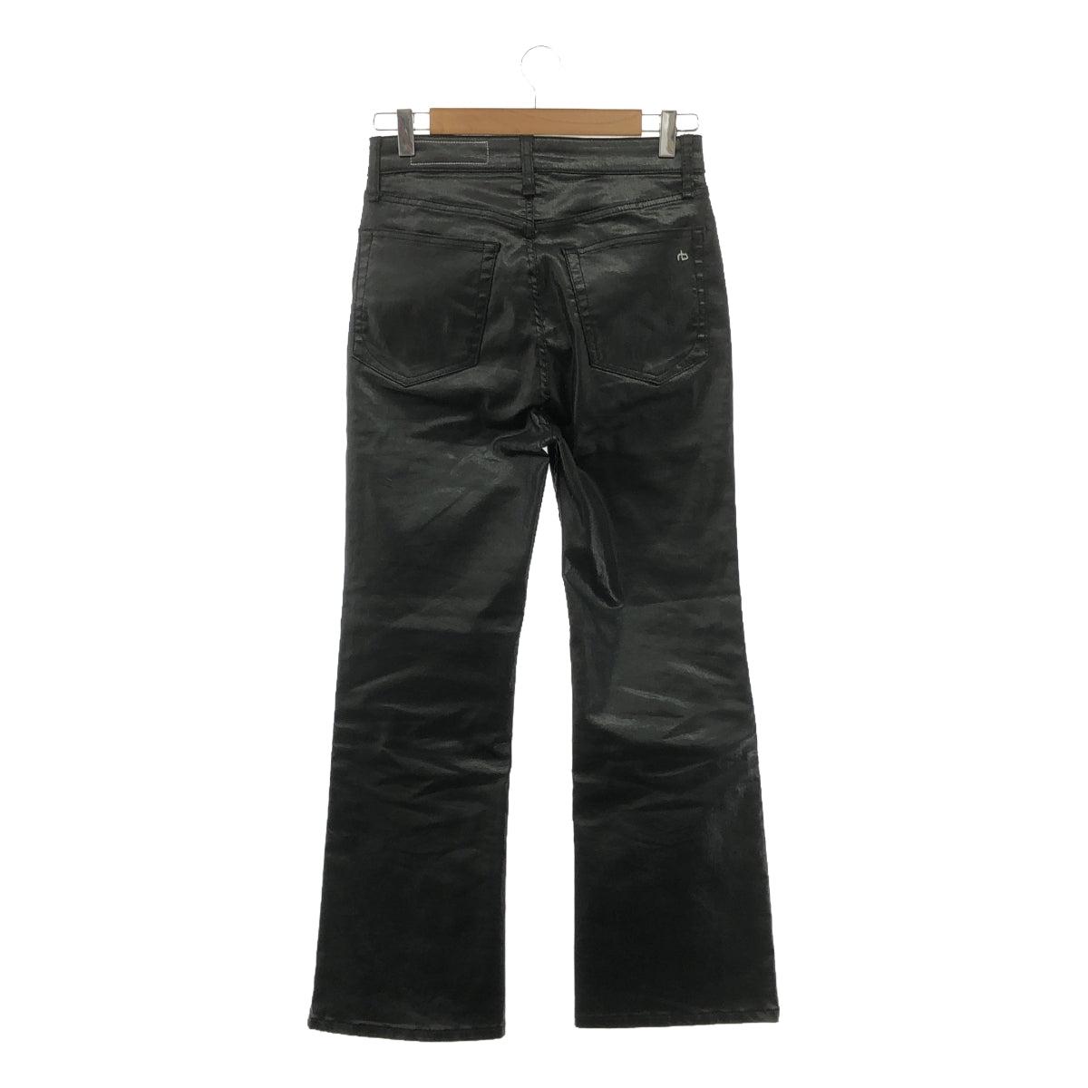 rag & bone / ラグアンドボーン | coated flared cropped jeans フレアパンツ | 26 | ブラック | レディース