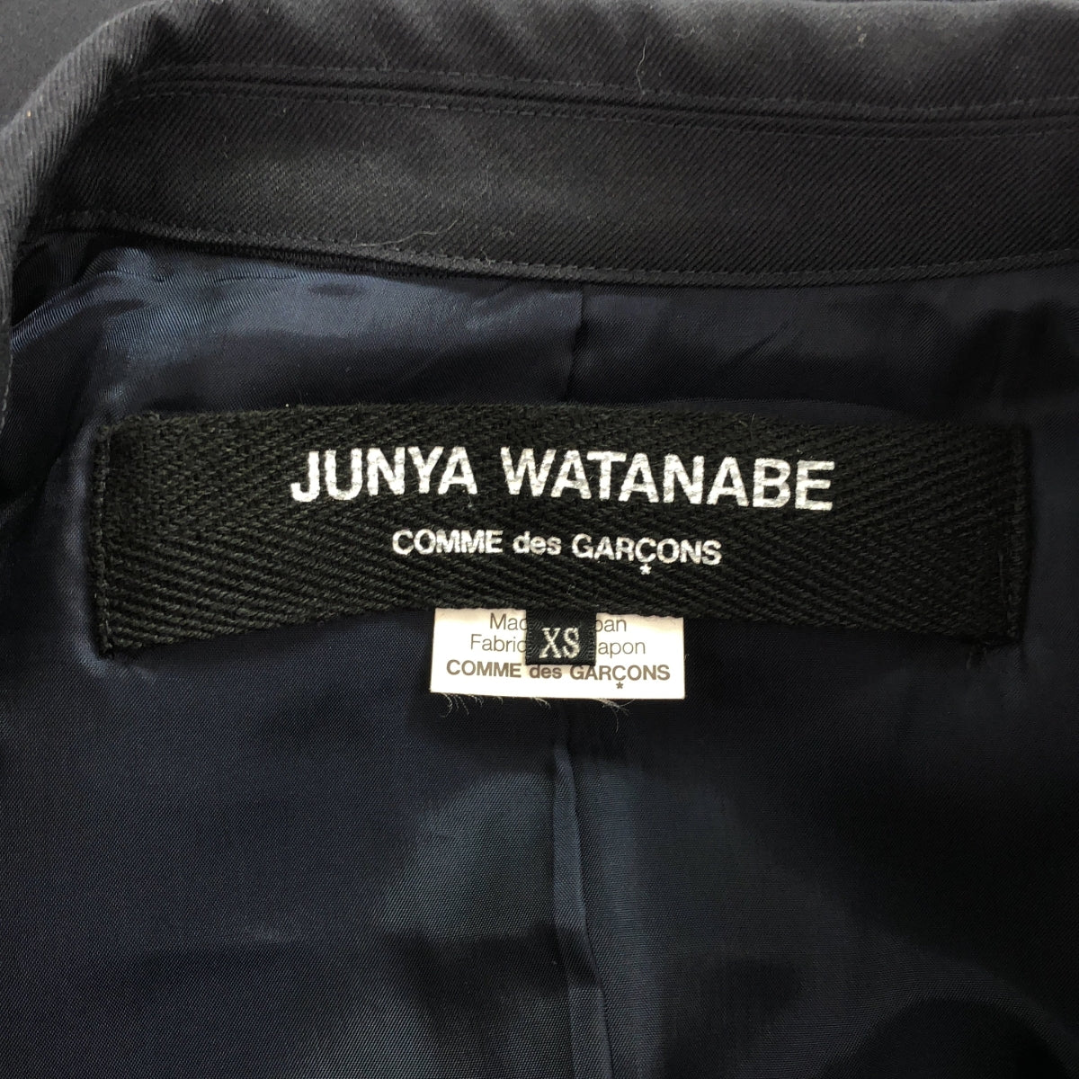 JUNYA WATANABE COMME des GARCONS / 준야와타나베 | 2012AW | 울 체스터 코트 | XS | 네이비 | 여성