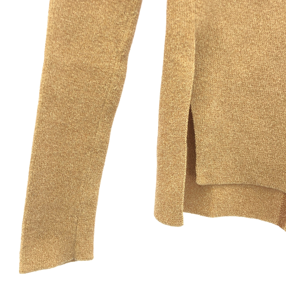 酒井加奈子 | Ron Herman 特別訂購閃光高領羅紋針織衫 | 34 |米色 |女性的