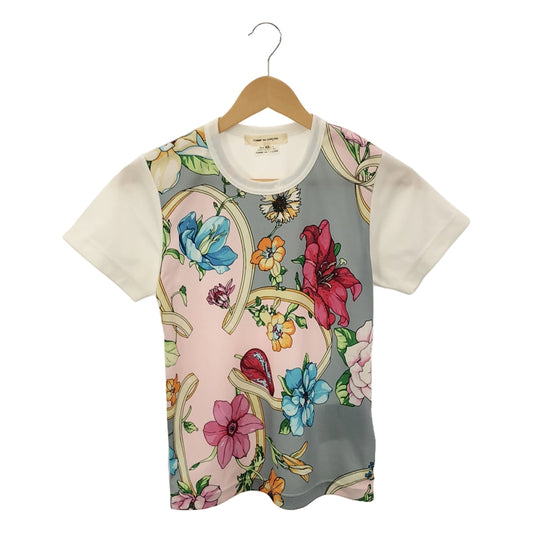 [Good Condition] COMME des GARCONS | 2019SS | Flower Print Crew Neck Cut and Sew | XS | Multicolor | Women's