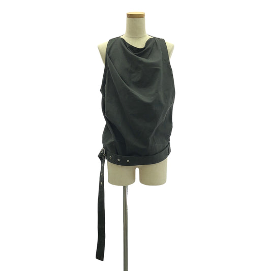 ESTNATION / ESTNATION | ESSENCEOFLUXURY / Cotton linen belted vest | 36 | Women's