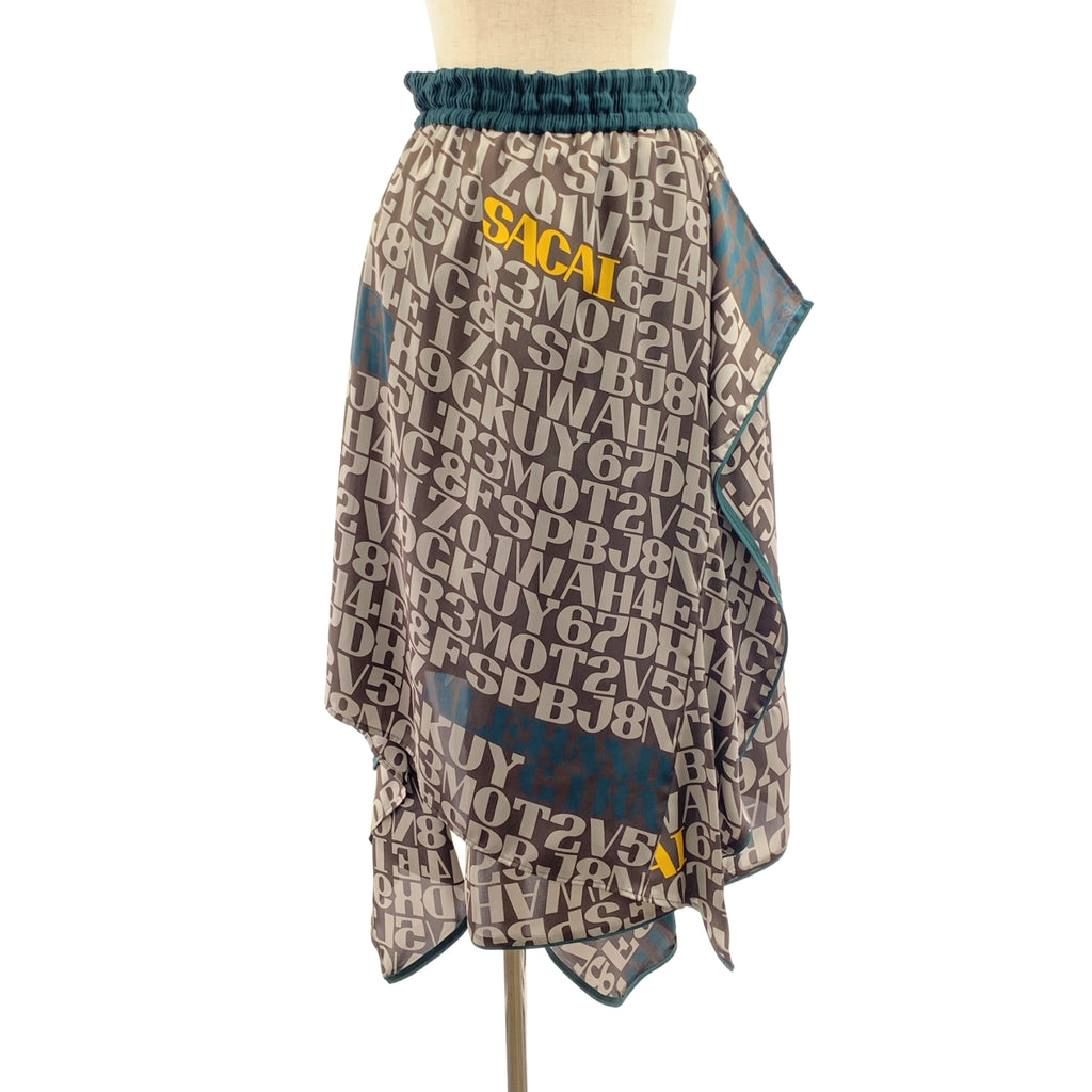 sacai | 2020春夏 | x Alexander Girard 全印花不對稱彈性腰半身裙 / 有襯裡 | 1 |