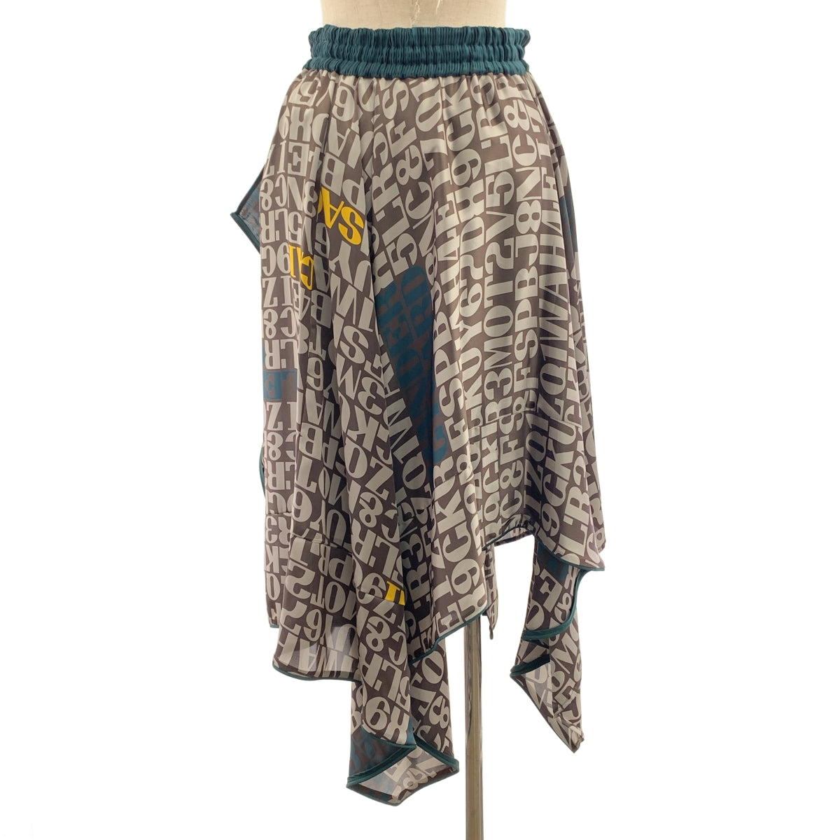 sacai | 2020春夏 | x Alexander Girard 全印花不對稱彈性腰半身裙 / 有襯裡 | 1 |