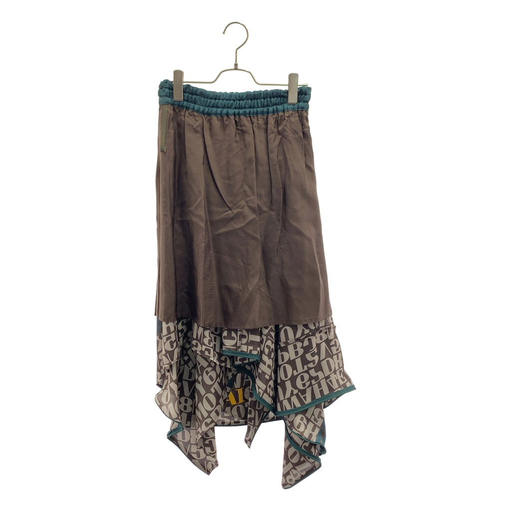 sacai | 2020春夏 | x Alexander Girard 全印花不對稱彈性腰半身裙 / 有襯裡 | 1 |