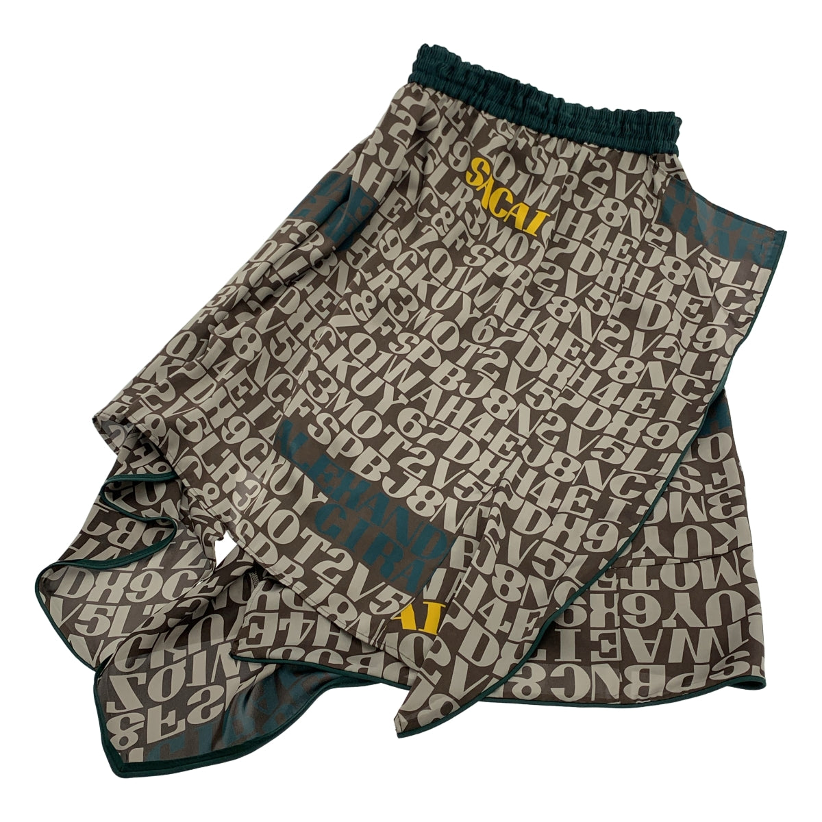 sacai | 2020春夏 | x Alexander Girard 全印花不對稱彈性腰半身裙 / 有襯裡 | 1 |