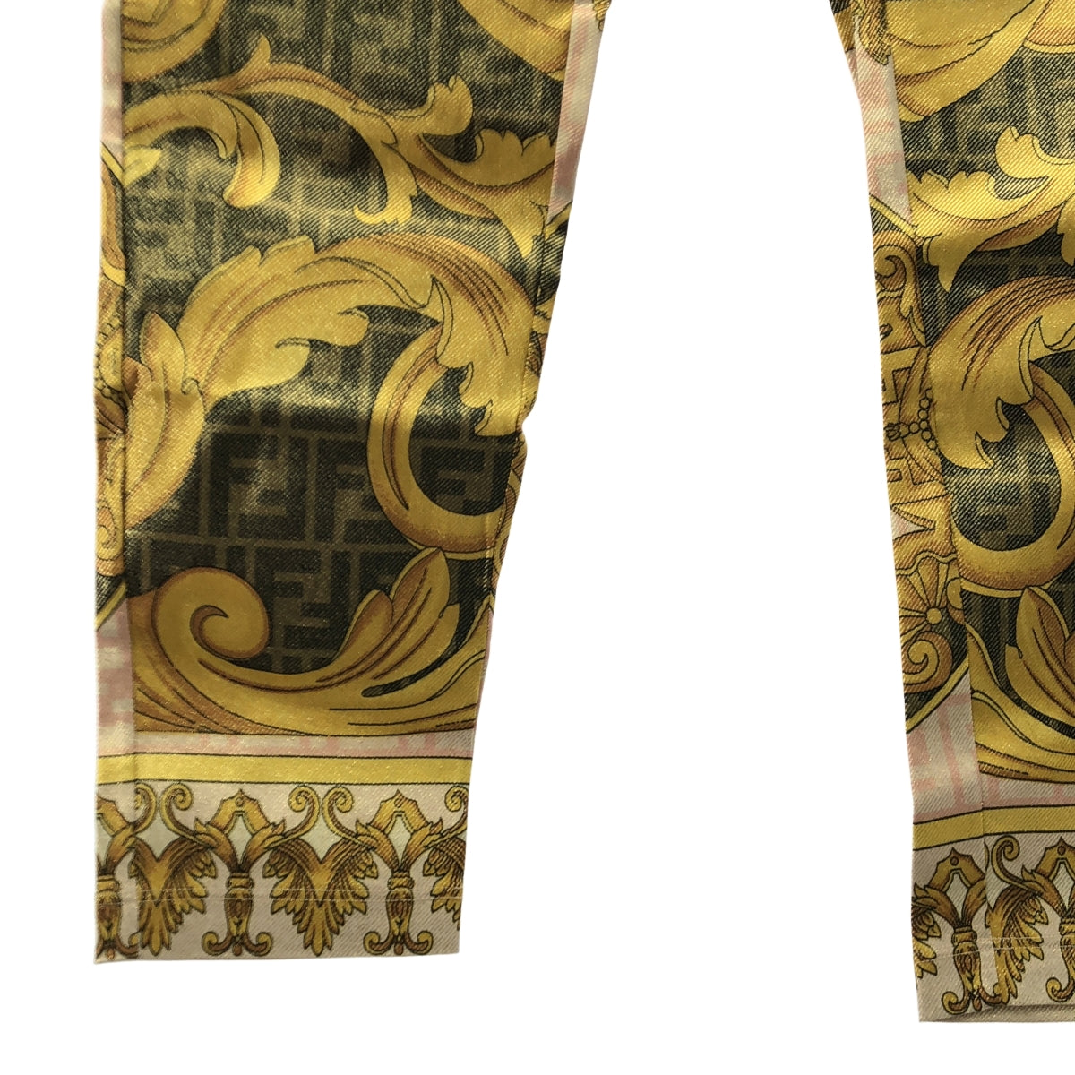 FENDI / フェンディ | × Versace / ヴェルサーチェ Fendace Multicolor Jersey Pants / 総柄 ズッカ ロゴ ジャガード パンツ | 42 | レディース