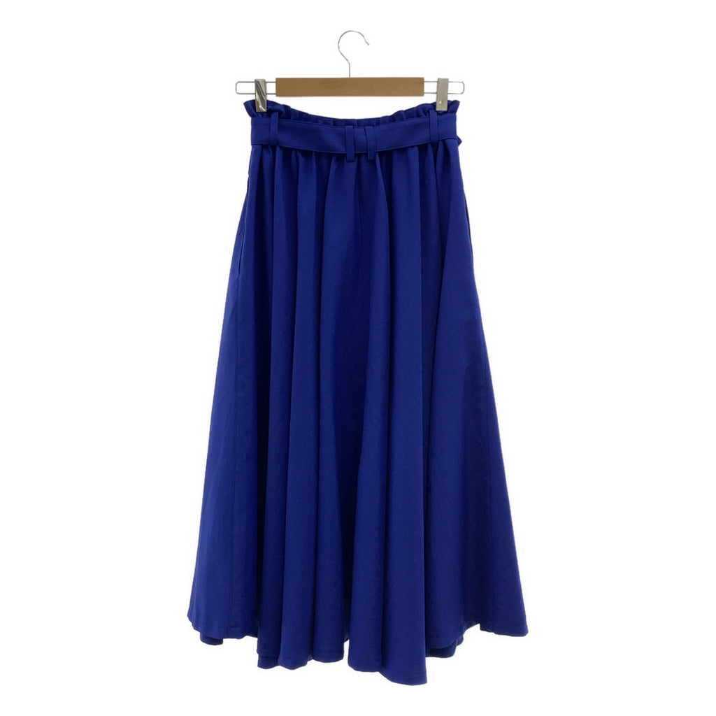 【美品】  Re:poris / レポリス | バックギャザー フレアスカート | S | ブルー | レディース