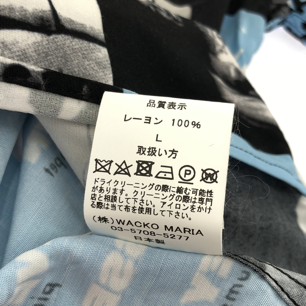 WACKO MARIA | 2024SS | BLUE NOTE 夏威夷襯衫 (TYPE-3) | 男款 | L 碼 | 黑色 / 淺藍色 / 白色