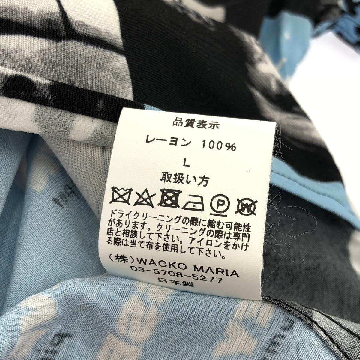 WACKO MARIA / ワコマリア | 2024SS | BLUE NOTE HAWAIIAN SHIRT (TYPE-3) ブルーノート ハワイアンシャツ タイプ3 アロハシャツ | L | ブラック / ライトブルー / ホワイト | メンズ