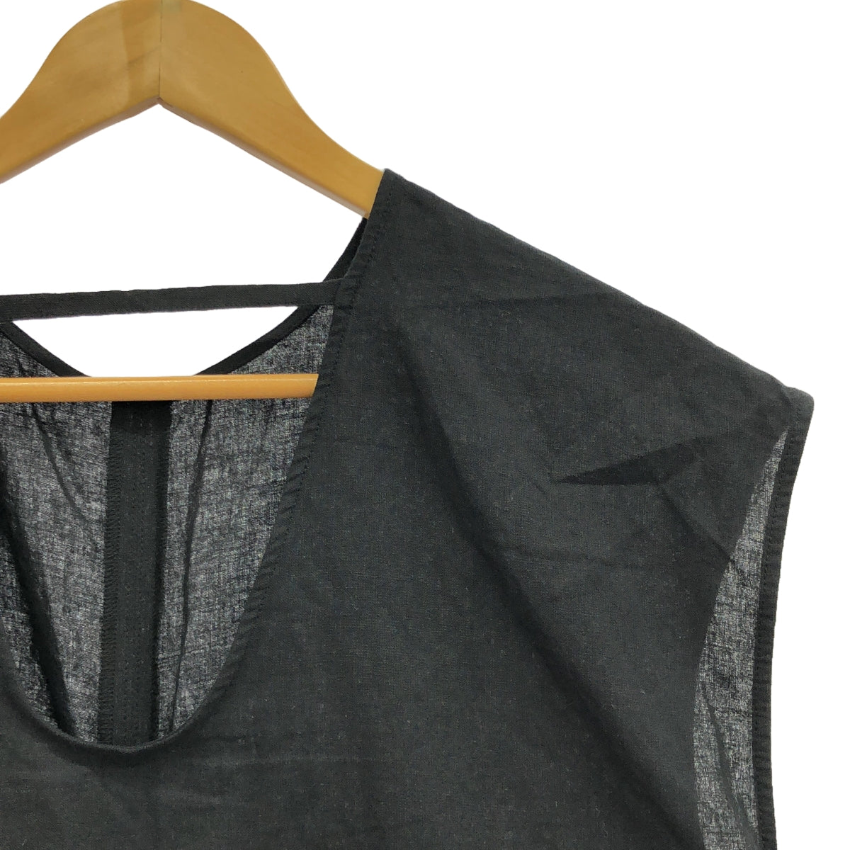 anuke / Anuk | 2024SS | Linen Cachecoeur Tops | F | Black | Women's