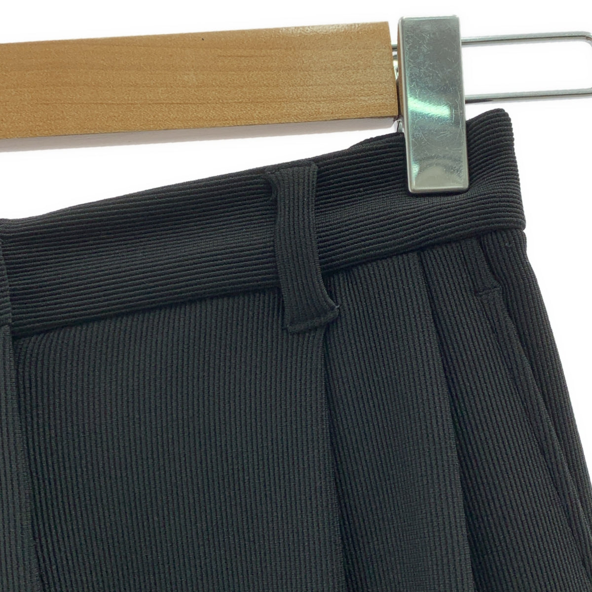 CLANE / 크라네 | RIB STRIPE TUCK PANTS 리브 스트라이프 탁 팬츠 | 0 |