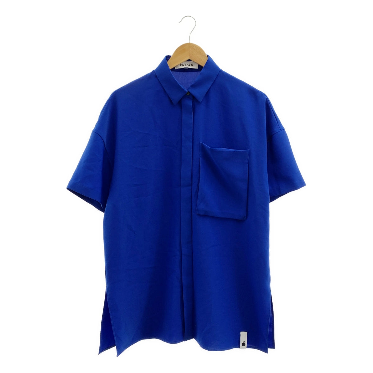 ENFOLD | 可水洗中心褶皺襯衫 | 前開衩襯衫 | 尺寸 38 | 女款