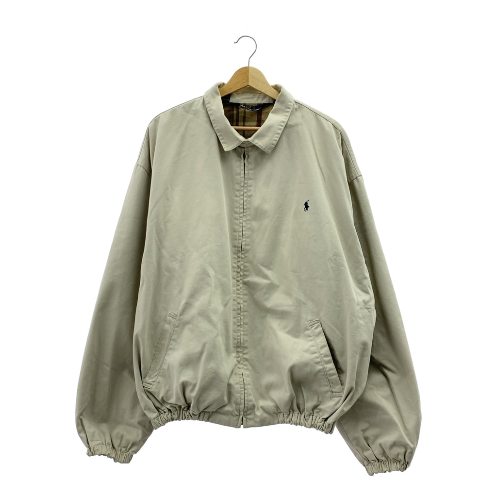 POLO BY RALPH LAUREN / 폴로바이랄 플로렌 | 1980s | 빈티지 삼각형 태그 코튼 스윙 탑 드리즐러 재킷 | XXL | 남성