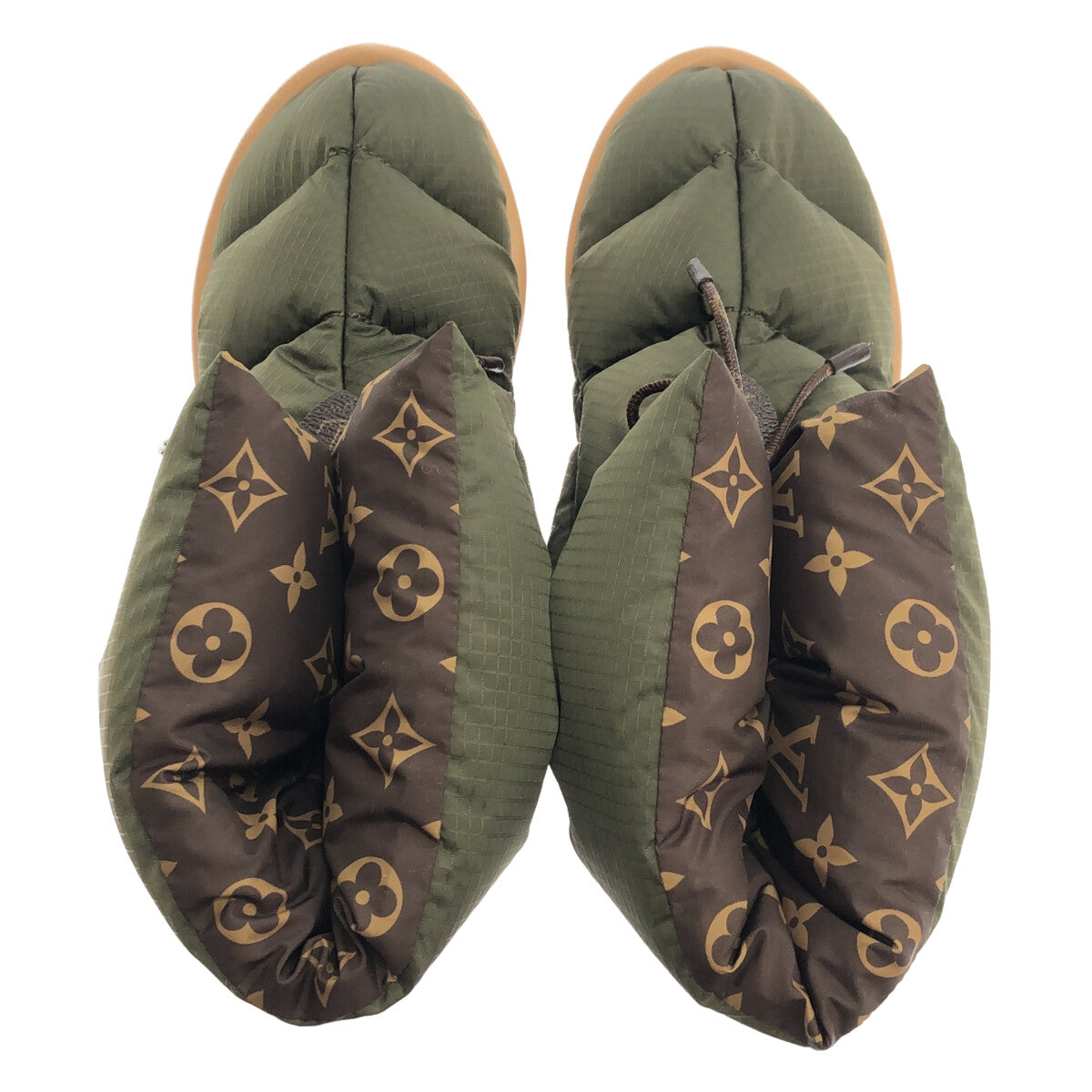 美品】 Louis Vuitton / ルイヴィトン | ピロー アンクルブーツ | 38 | カーキ | レディース – KLD