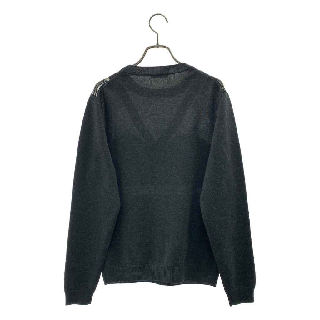 NINA RICCI / ニナリッチ | レース切替 クルーネック ニット セーター | S | レディース