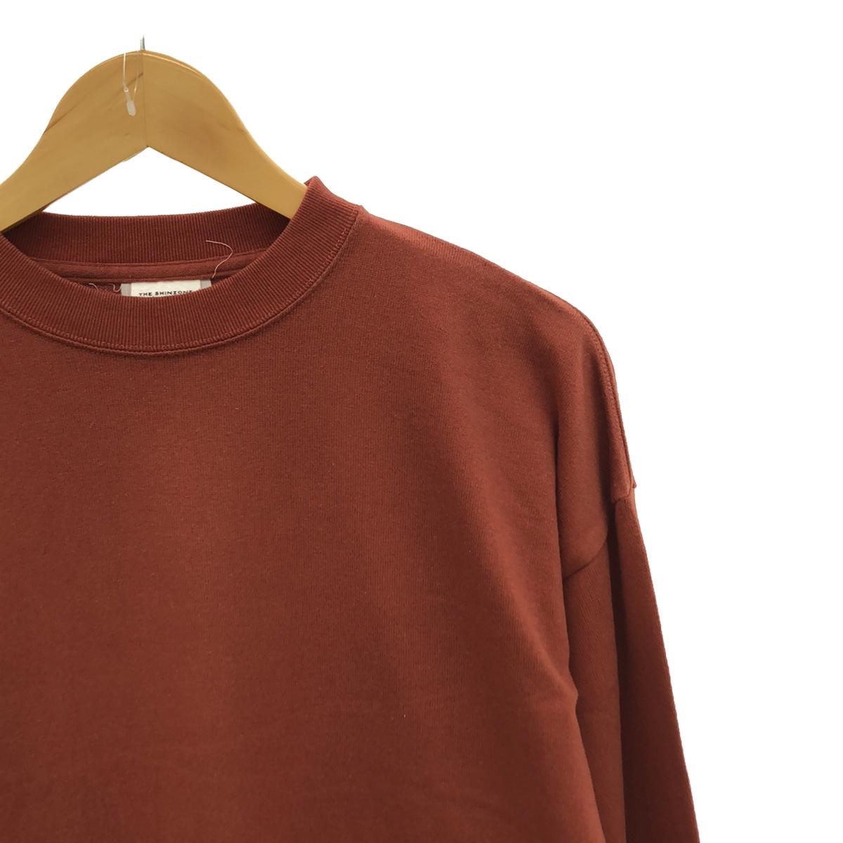 新原 |雙色圓領剪裁和縫製 | F |橙棕色/淺藍色 |女性的