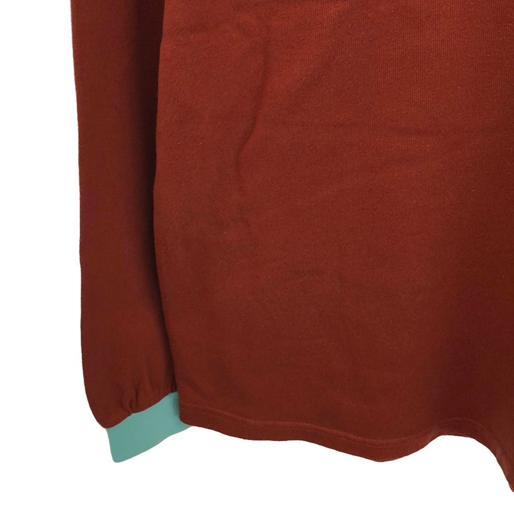 新原 |雙色圓領剪裁和縫製 | F |橙棕色/淺藍色 |女性的