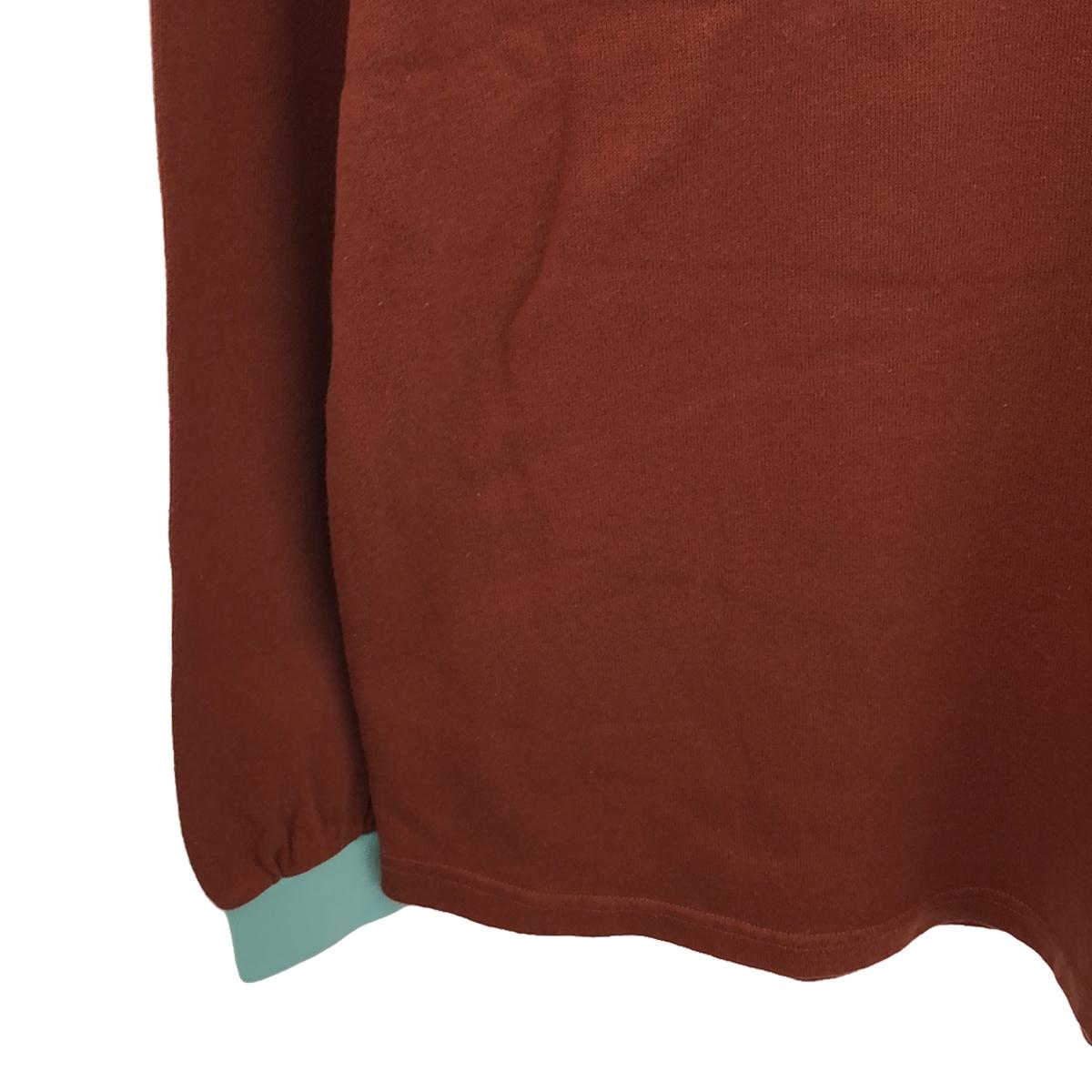 新原 |雙色圓領剪裁和縫製 | F |橙棕色/淺藍色 |女性的