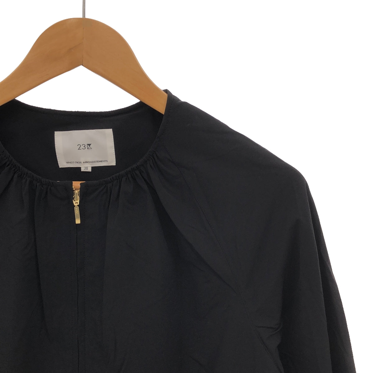 NIJYUSANKU / 23ku | Full zip gathered neck blouse | 38 | Women's