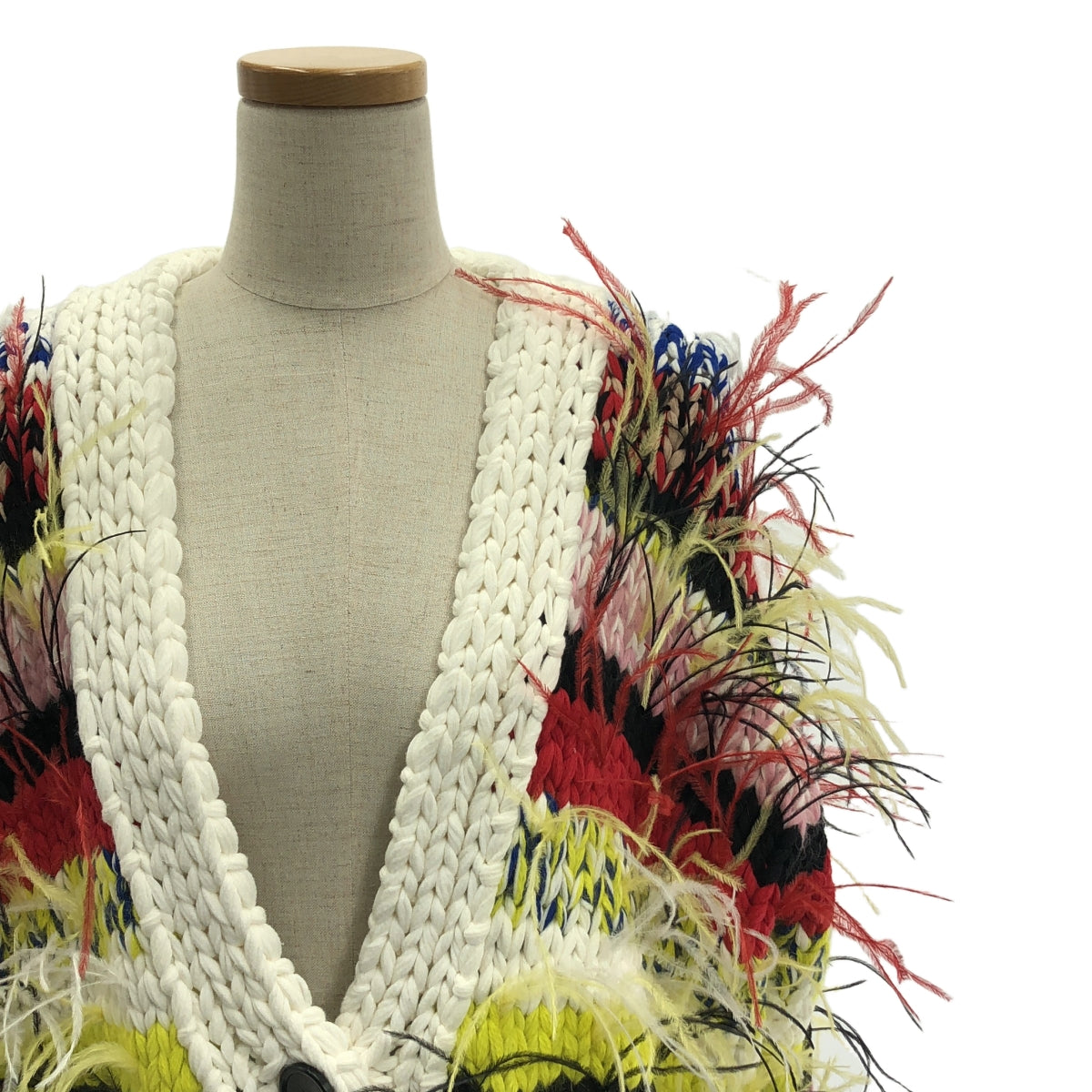 [狀況良好] N°21 / Numero Ventuno | 2022春夏 |多色邊框馬海毛混棉針織開襟衫 | S |多色 |女性的