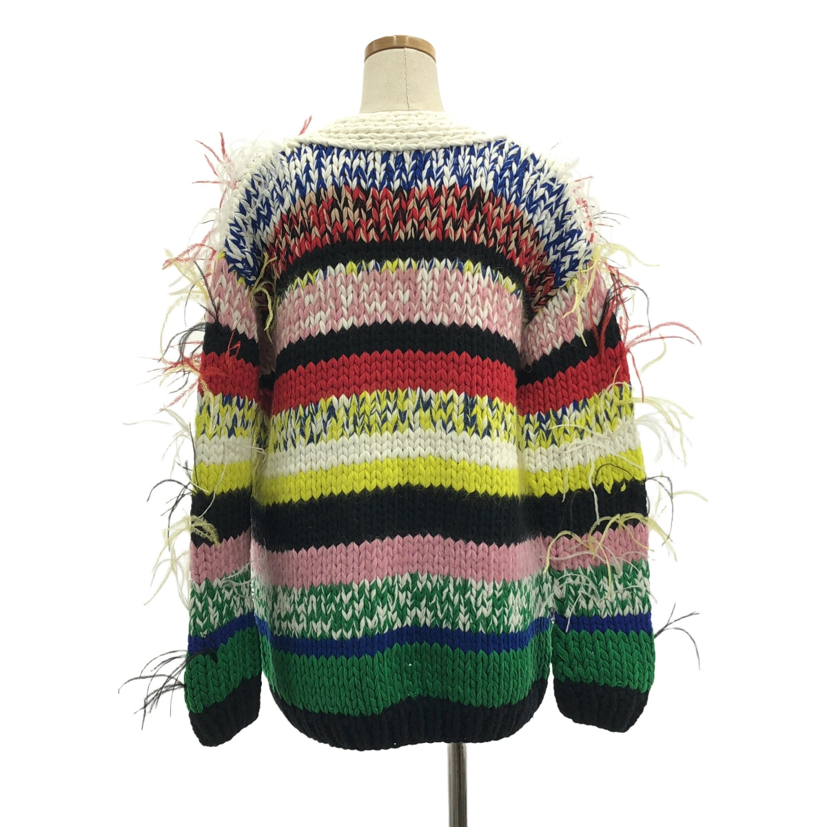 [狀況良好] N°21 / Numero Ventuno | 2022春夏 |多色邊框馬海毛混棉針織開襟衫 | S |多色 |女性的