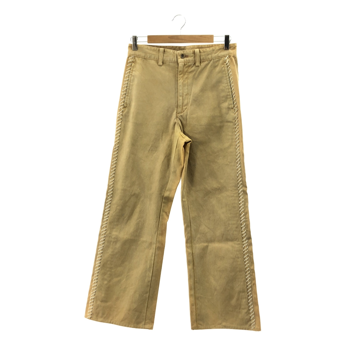 三宅一生男裝 | 2003秋冬 | 鴨絨刺繡長褲 | 尺寸 1 | 米色 | 男款