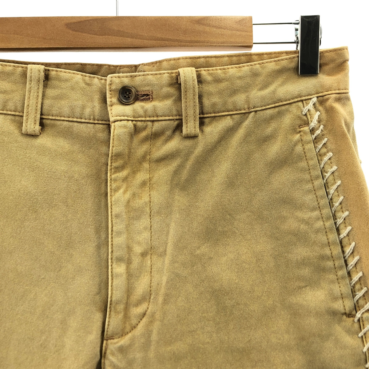 三宅一生男裝 | 2003秋冬 | 鴨絨刺繡長褲 | 尺寸 1 | 米色 | 男款