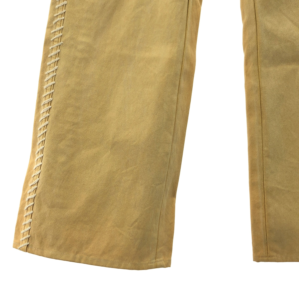 三宅一生男裝 | 2003秋冬 | 鴨絨刺繡長褲 | 尺寸 1 | 米色 | 男款