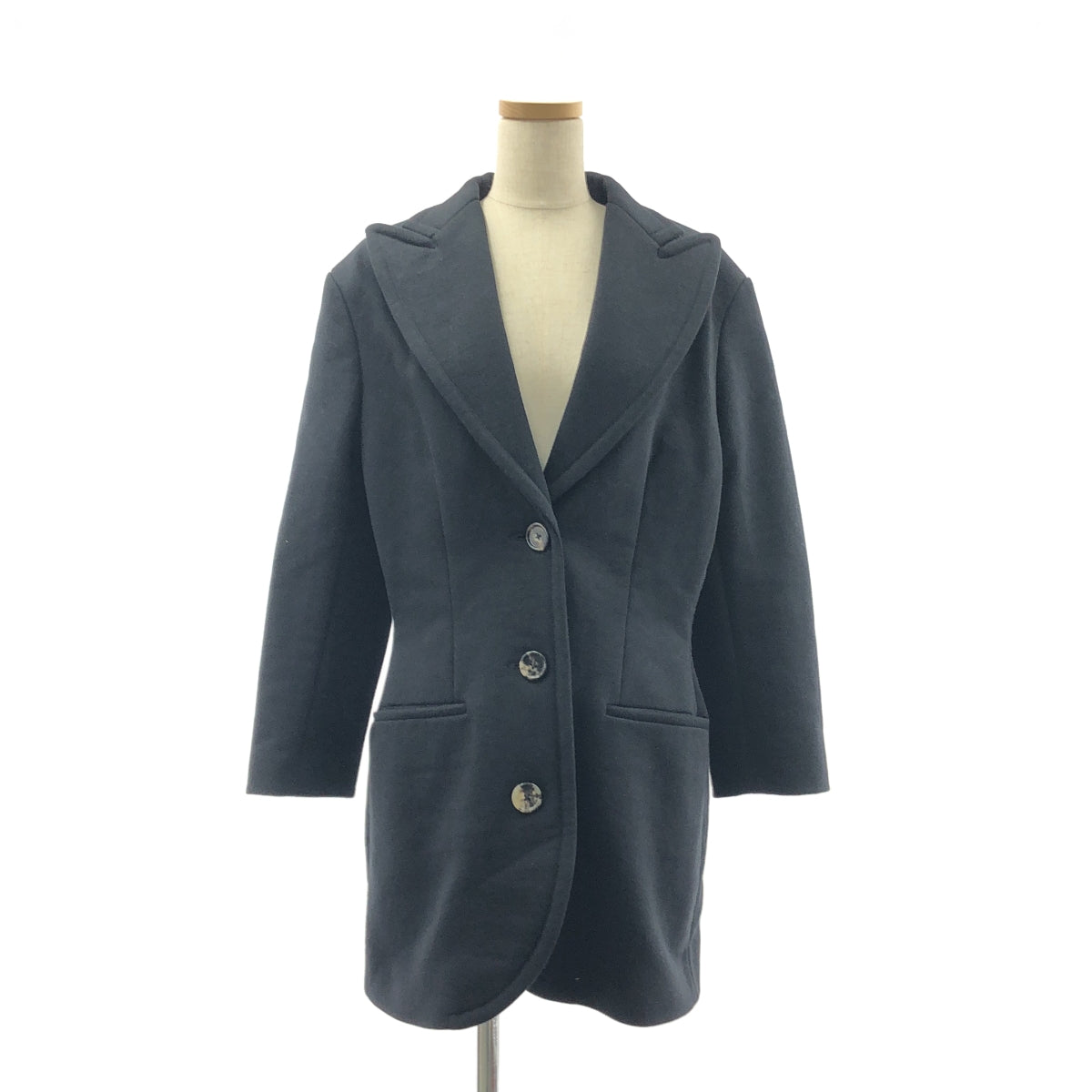 MARNI / マルニ | 変形 シングルブレスト ロング ジャケット / フラワージャガード総裏地 | 40 | レディース