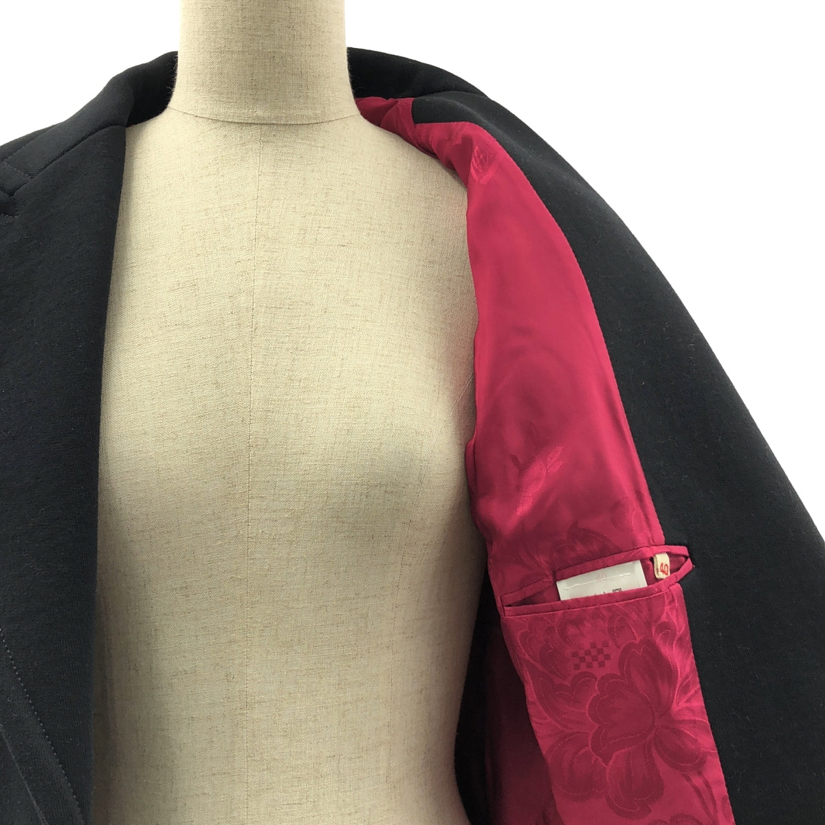 MARNI / マルニ | 変形 シングルブレスト ロング ジャケット / フラワージャガード総裏地 | 40 | レディース