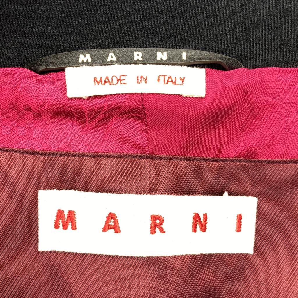 MARNI / マルニ | 変形 シングルブレスト ロング ジャケット / フラワージャガード総裏地 | 40 | レディース