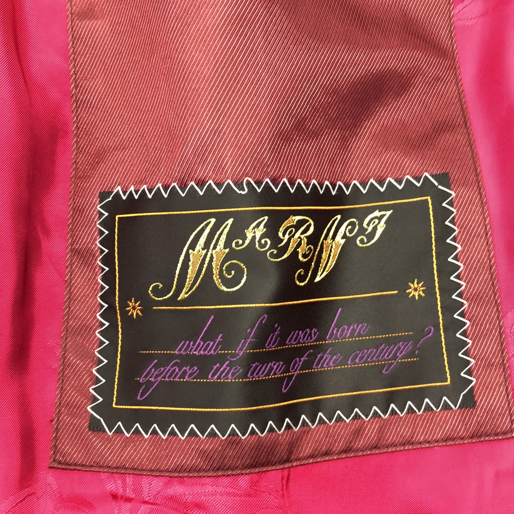 MARNI / マルニ | 変形 シングルブレスト ロング ジャケット / フラワージャガード総裏地 | 40 | レディース