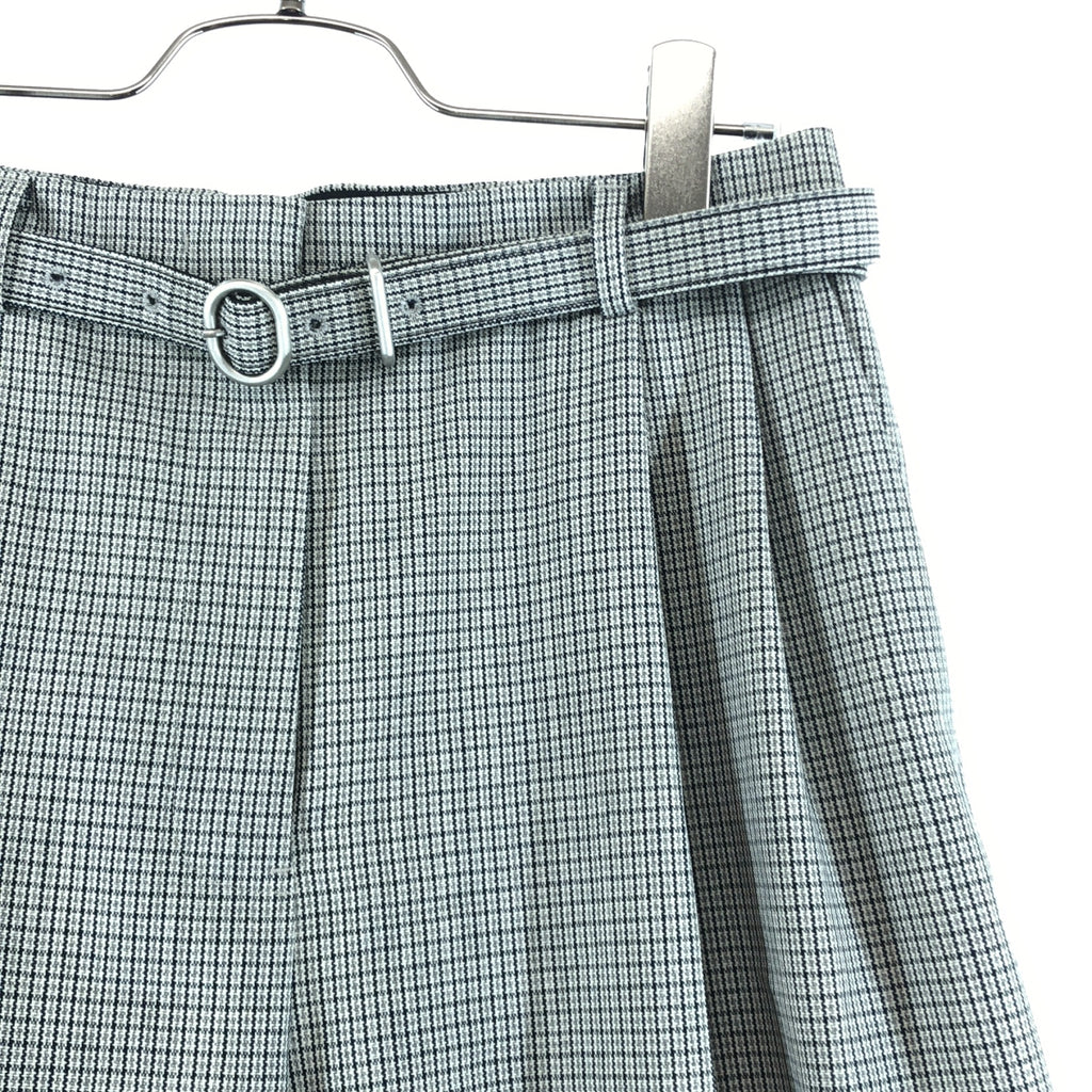 JIL SANDER / ジルサンダー | 2024AW | レザーベルテッド 2タック ワイド スラックス パンツ | 32 | レディース