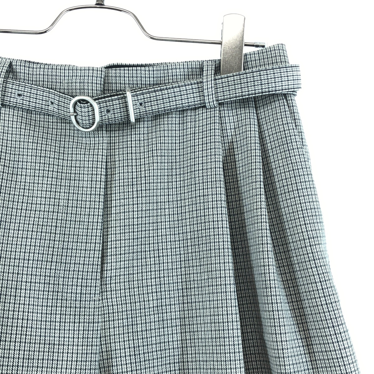 JIL SANDER / ジルサンダー | 2024AW | レザーベルテッド 2タック ワイド スラックス パンツ | 32 | レディース