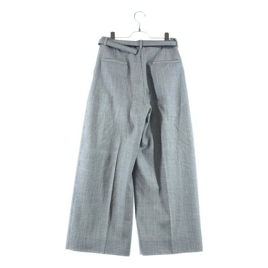 JIL SANDER / ジルサンダー | 2024AW | レザーベルテッド 2タック ワイド スラックス パンツ | 32 | レディース