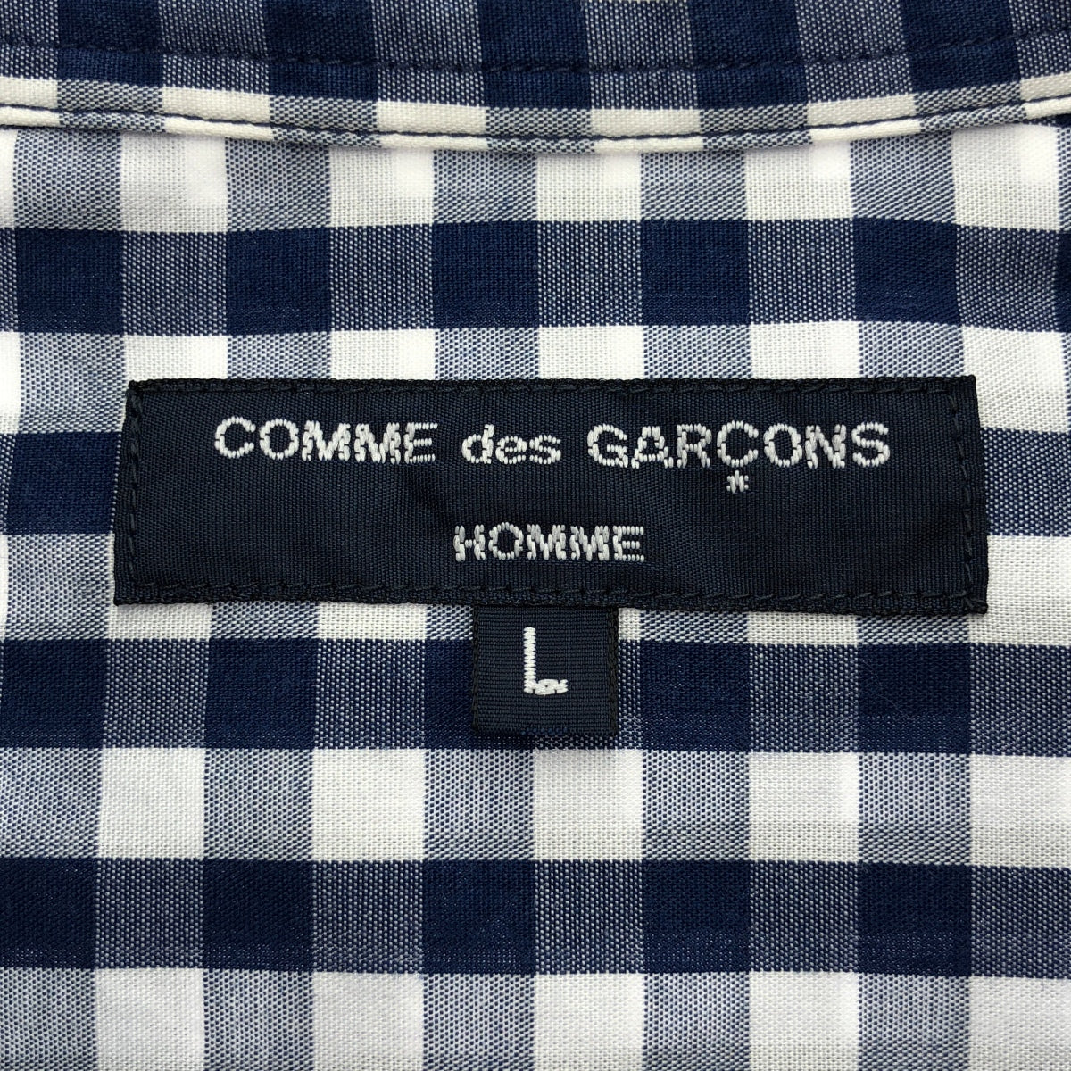 COMME des GARCONS HOMME / 콤데 갤슨 옴므 | 2007AW | 울 전환 깅엄 체크 셔츠 | L | 남성