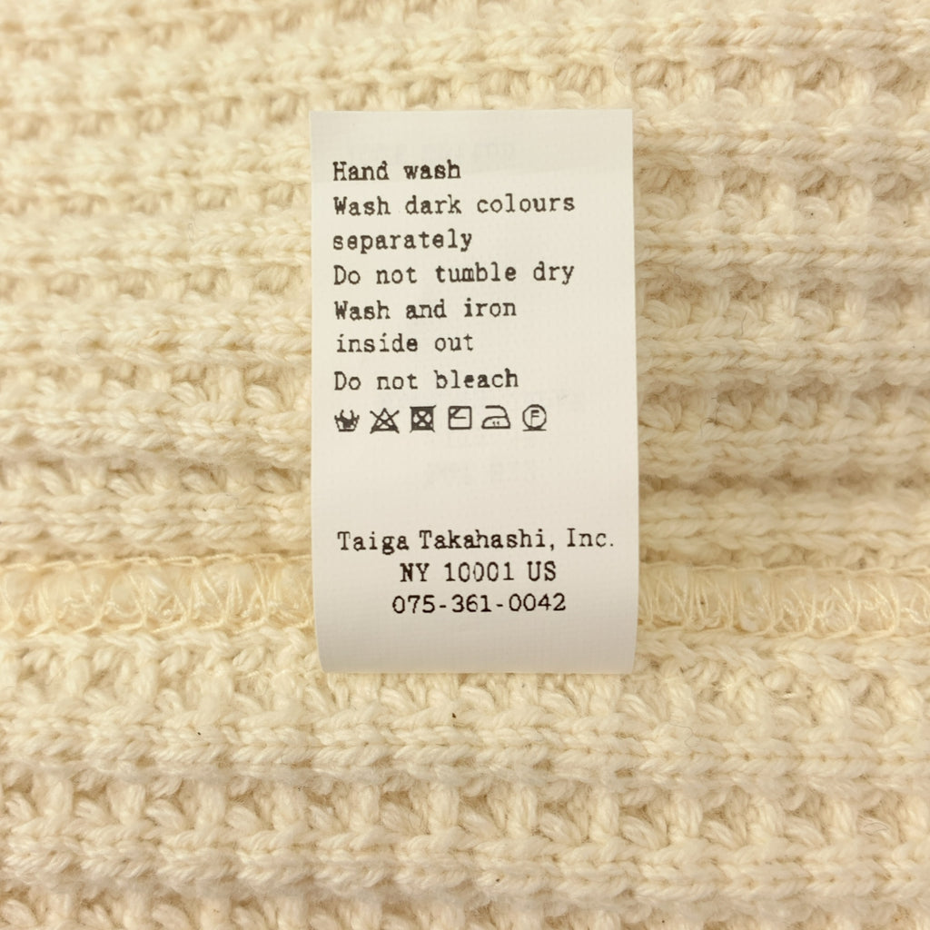 TAIGA TAKAHASHI / タイガタカハシ | LOT.612 LONG SLEEVE T-SHIRT / ワッフル クルーネック カットソー | 36 | メンズ