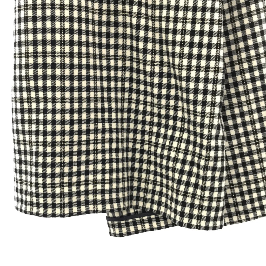 COMME des GARCONS |羊毛格紋寬裹身褲 | S |黑色/象牙色/金色|女性的