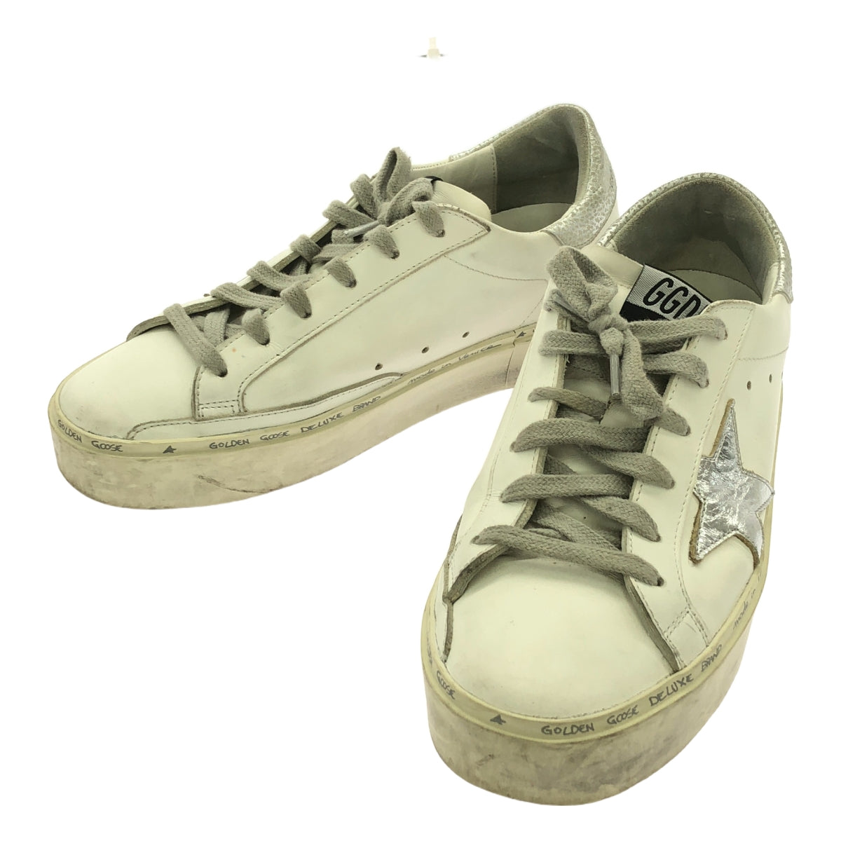 金鵝 | 2022春夏 | Deuxieme Classe HI STAR 厚底運動鞋 | 37 |白色/銀色|女性的