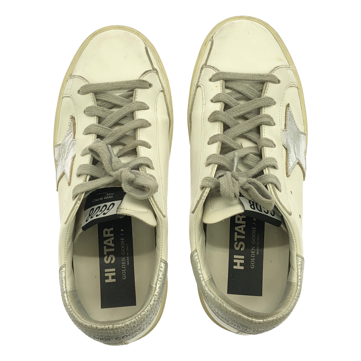 金鵝 | 2022春夏 | Deuxieme Classe HI STAR 厚底運動鞋 | 37 |白色/銀色|女性的