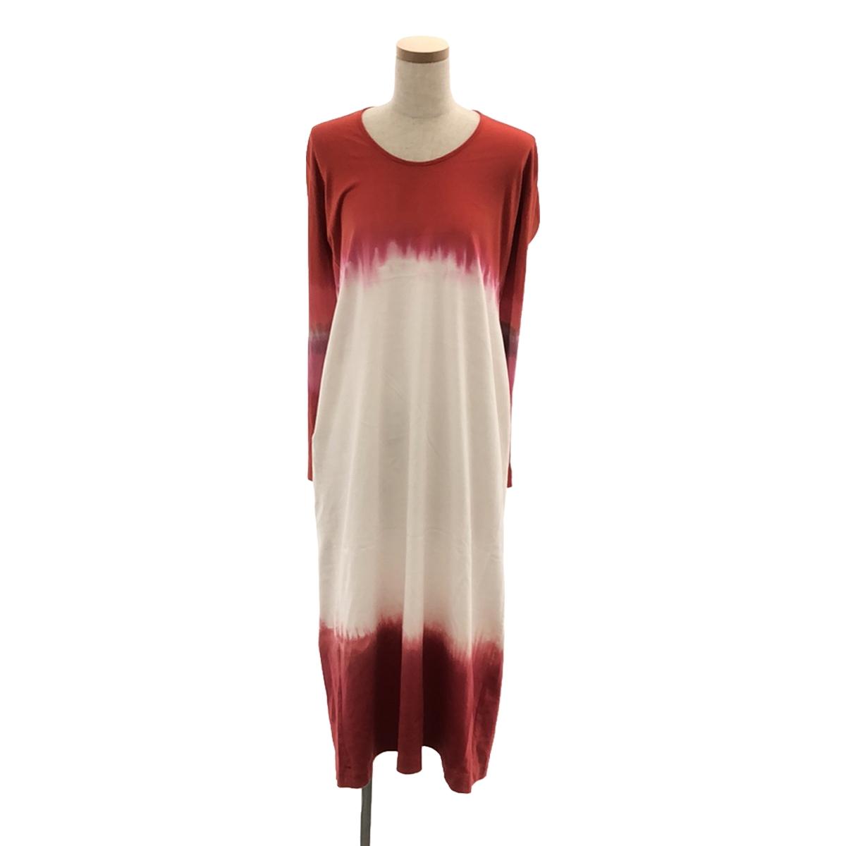 Mame Kurogouchi / 마메쿠로고우치 | 2023SS | Shibori Tie-Dyed Cotton Jersey Dress 원피스 | 2 | 레드/핑크/화이트 | 여성