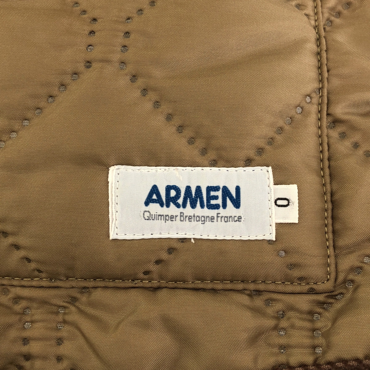 ARMEN / アーメン | キルティングフーディベスト | カーキ | レディース