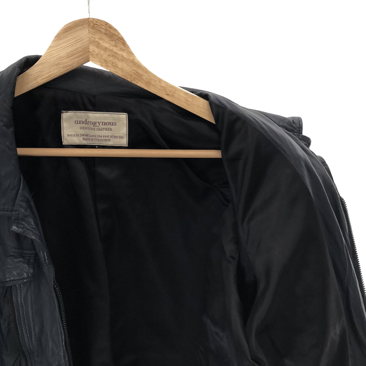 androgynous / androgynous | triple zip leather jacket | 1 | men's