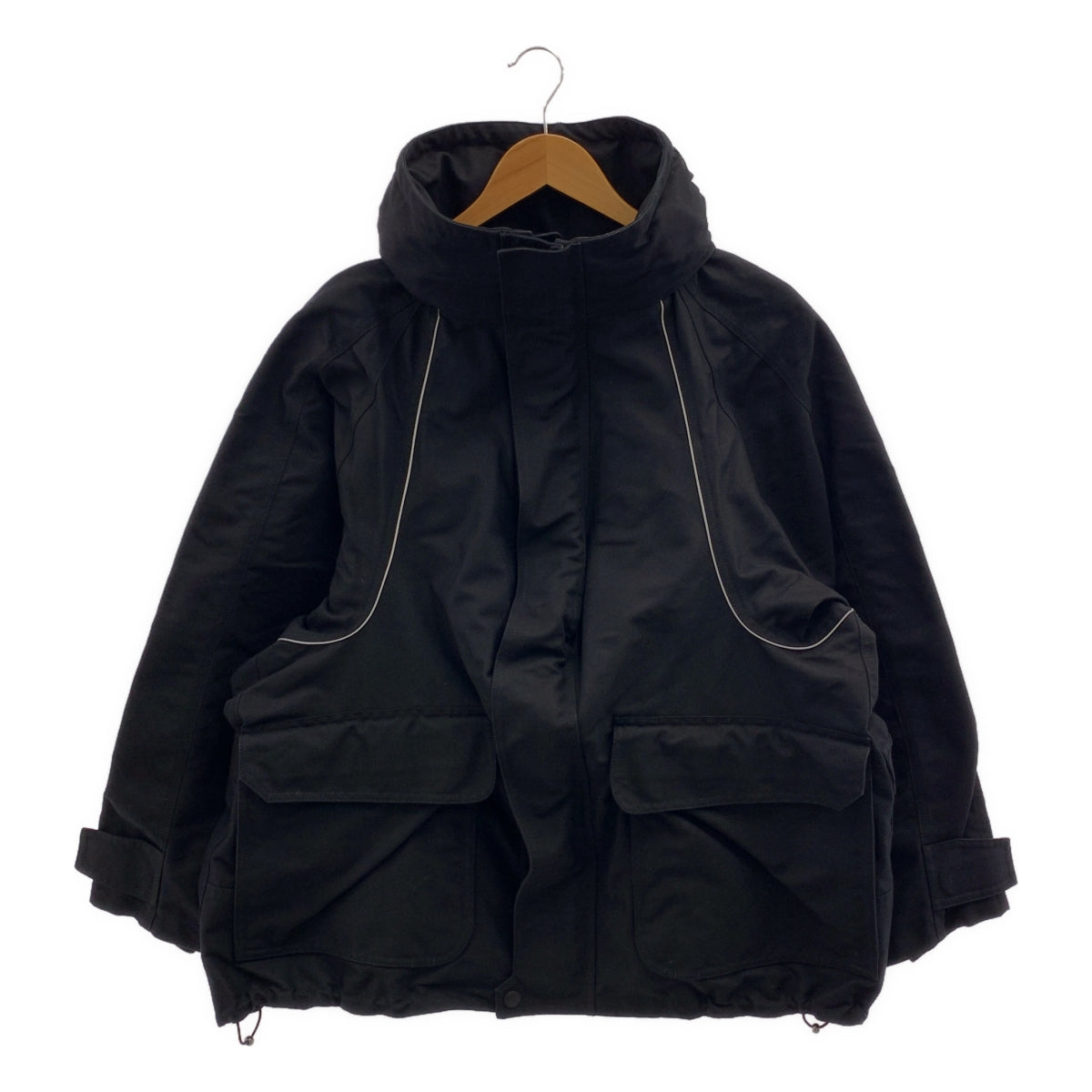 BALENCIAGA / バレンシアガ | スイングパーカー オーバーサイズ ナイロン コットン ハイネックジャケット | 34 | レディース