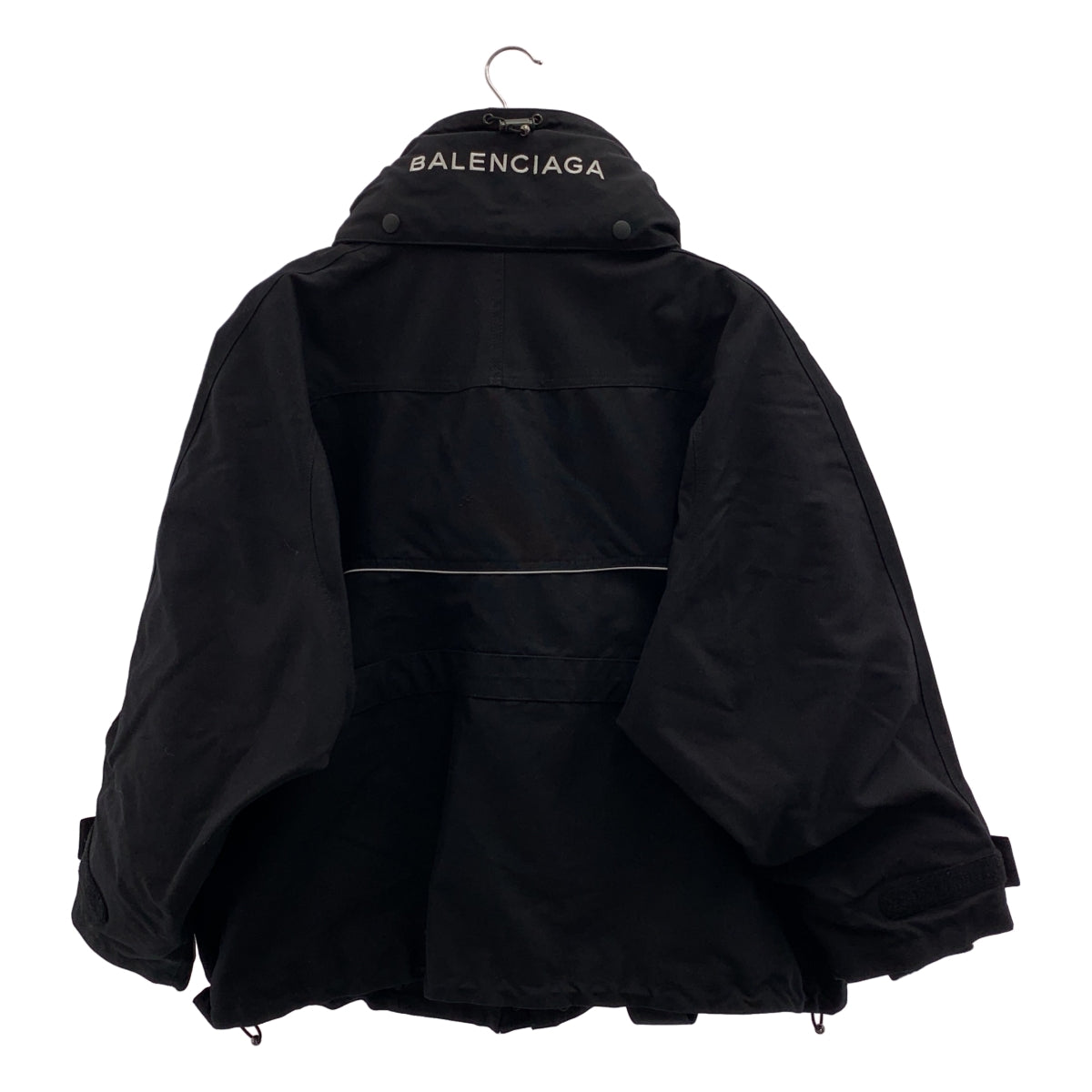 BALENCIAGA / バレンシアガ | スイングパーカー オーバーサイズ ナイロン コットン ハイネックジャケット | 34 | レディース