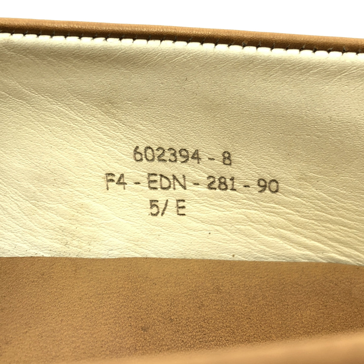 JM WESTON | 凡爾賽 Panna 和金色 Boxcalf 皮革硬幣樂福鞋 | 尺寸 5/E | 象牙色 | 女款