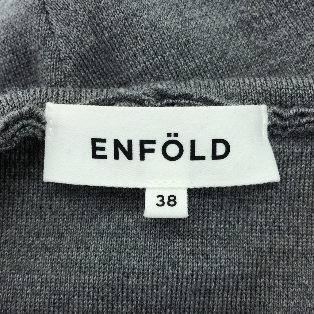 ENFOLD / 엠 폴드 | HOODED-PULLOVER / 울 슬릿 니트 후디 | 38 | 회색 | 여성