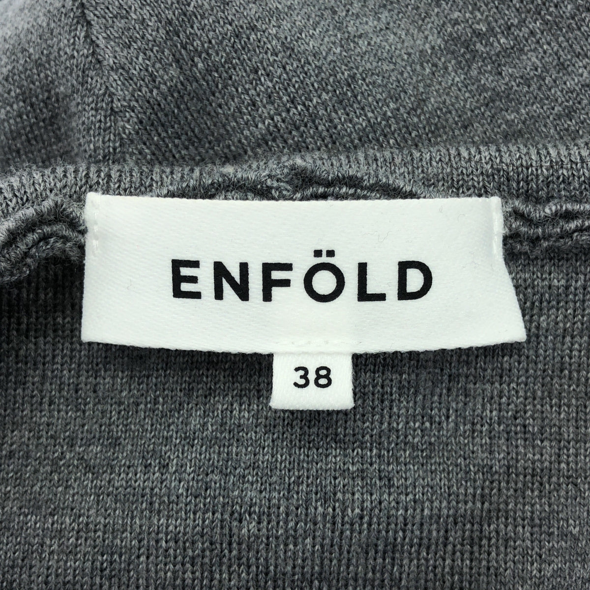ENFOLD / 엠 폴드 | HOODED-PULLOVER / 울 슬릿 니트 후디 | 38 | 회색 | 여성