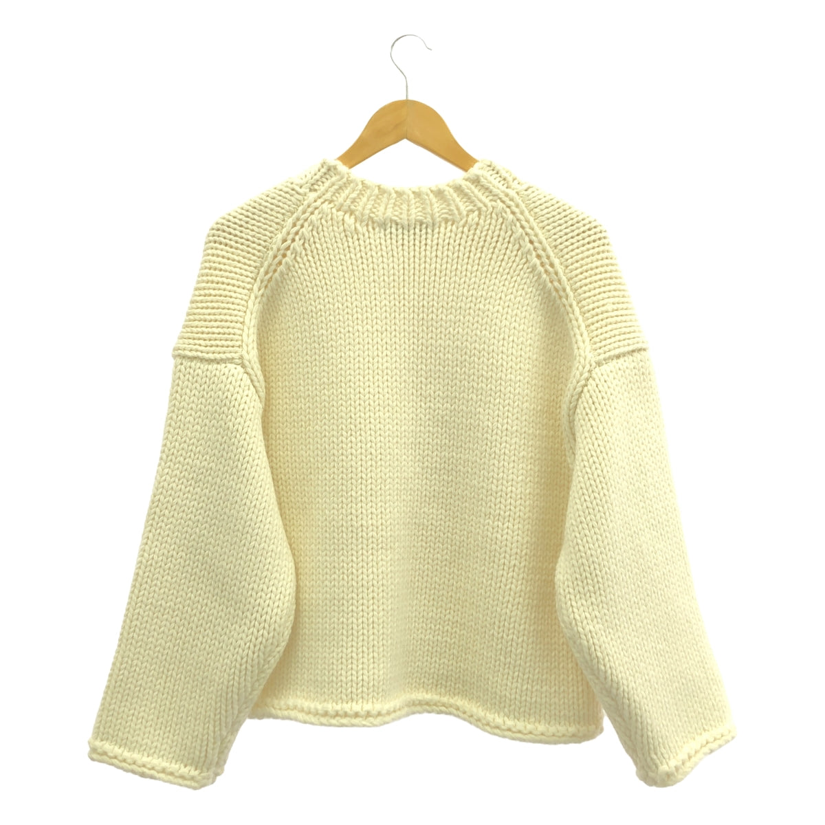 [Good Condition] ETRE TOKYO | Bulky Yarn Hand Knit Pullover | F | Off-White | Women's